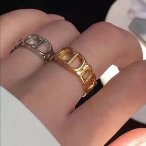 Stainless steel ring gold